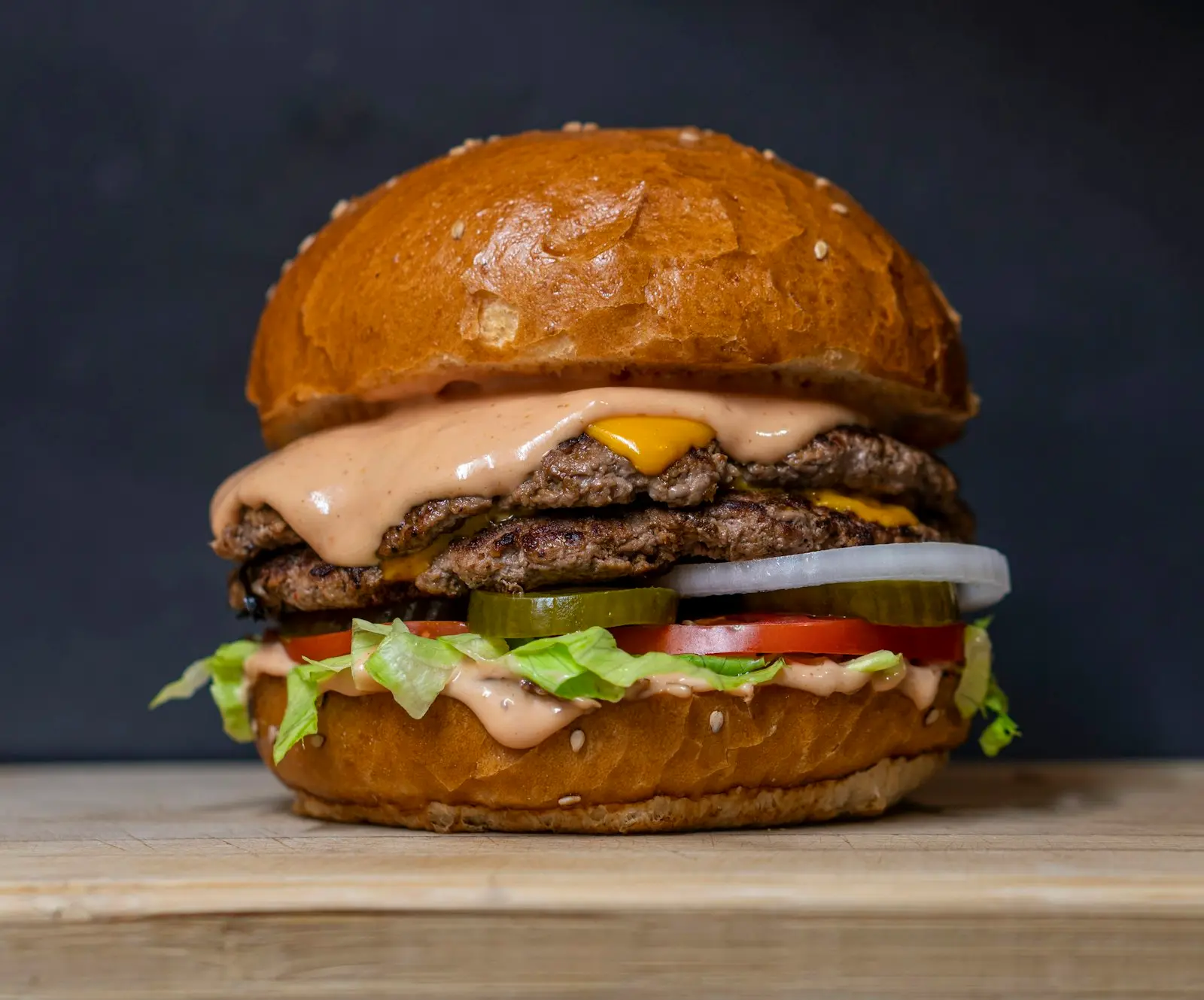 A delivery-ready burger from a cloud kitchen menu